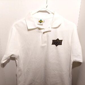 Upper Deck Sports Polo shirt Mens Size Medium Baseball Basketball Football NHL